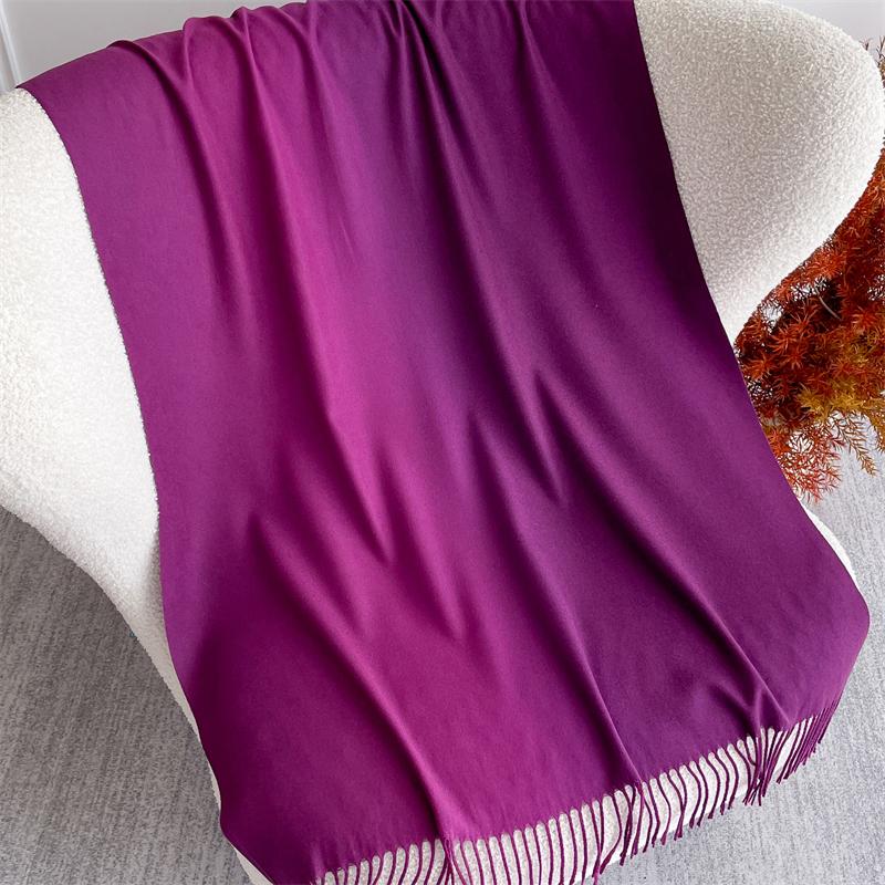 New 40 Color Winter Scarf for Women Long Warm Cashmere Scarves Hijab Solid Lady Shawl Wrap Pashmina Bandana Stoles 70X190Cm