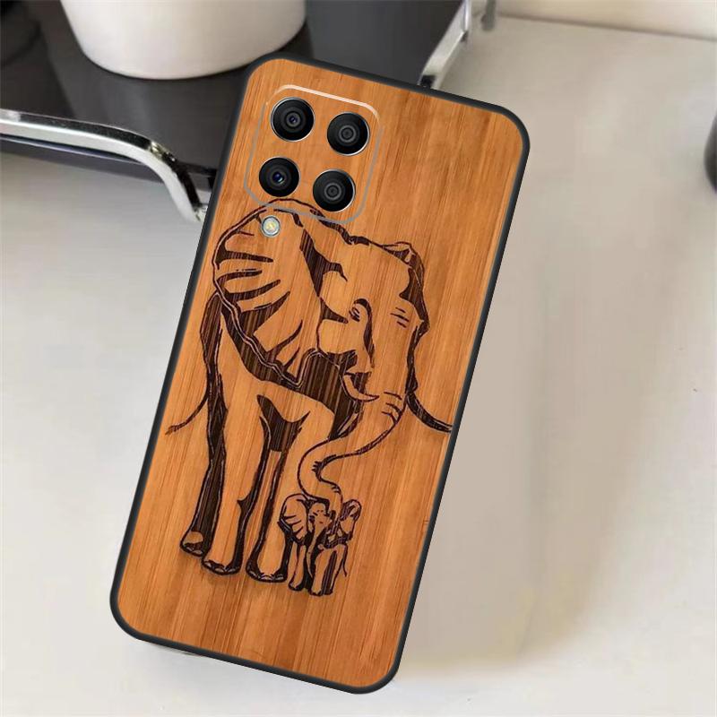 Natural Bamboo Wood Pattern Print Case For Samsung Galaxy M53 M33 M23 M13 M14 M34 M54 M12 M22 M32 M52 M11 M51 M30s M31s Cover