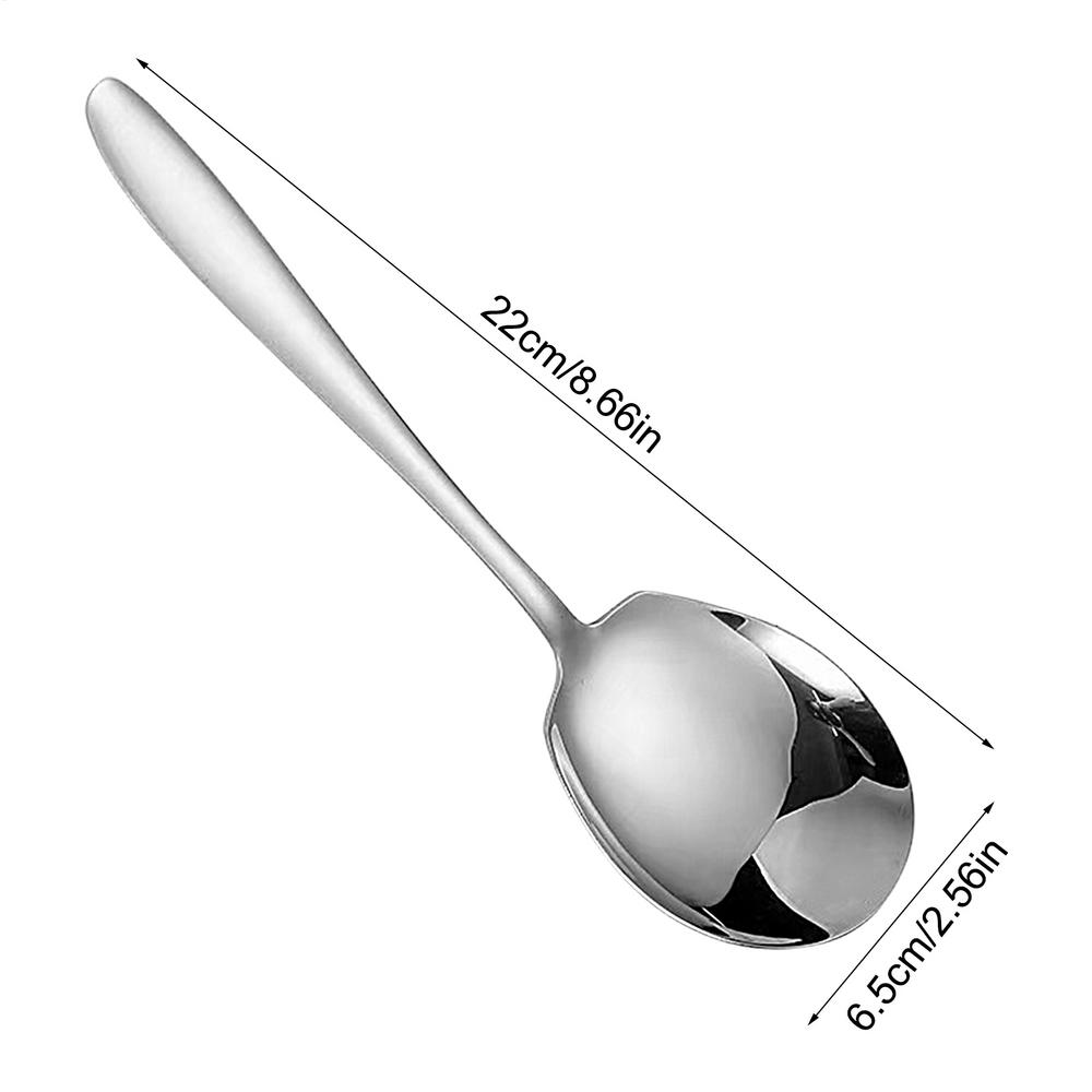 Stainless Steel Salad Spoon Serving Spoon Household Meal Spoon Long handled large communal spoon spoon серебряный