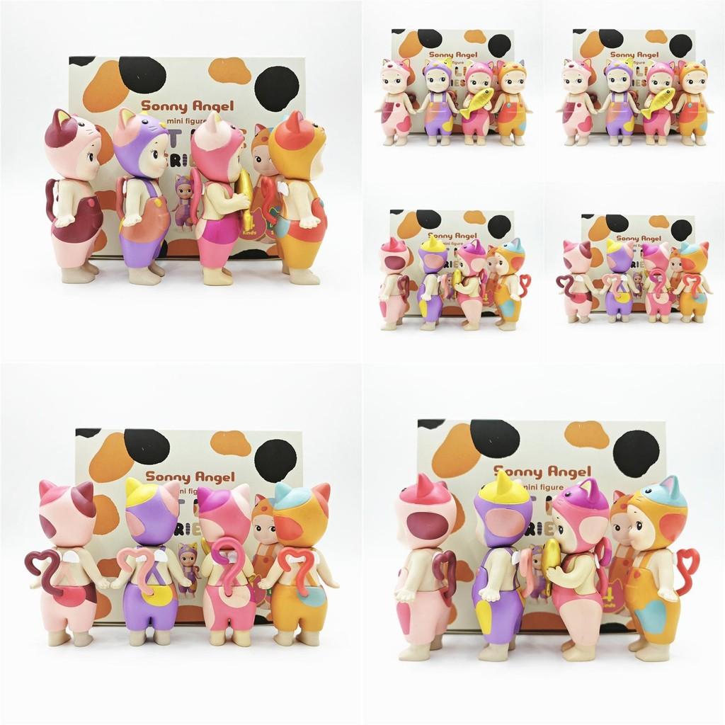 Collectible Angel Cat Figurines With Goldfish Pvc Blind Box Toys For Enthusiasts And Kids