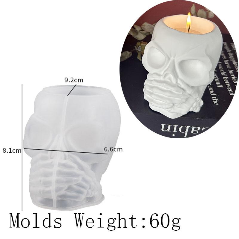 Halloween Ornament Pflanzgefäß Silikonform DIY Schädel Stifthalter Handwerk Herstellung Gips Epoxidharz Vase Gussformen Heimdeko
