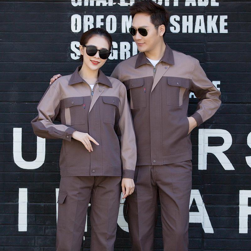 

Мужской рабочий комплект: Костюм для авторемонта - Комбинезон с длинным рукавом, износостойкий, утолщенный из чистого хлопка с вышивкой для весны/осени XL