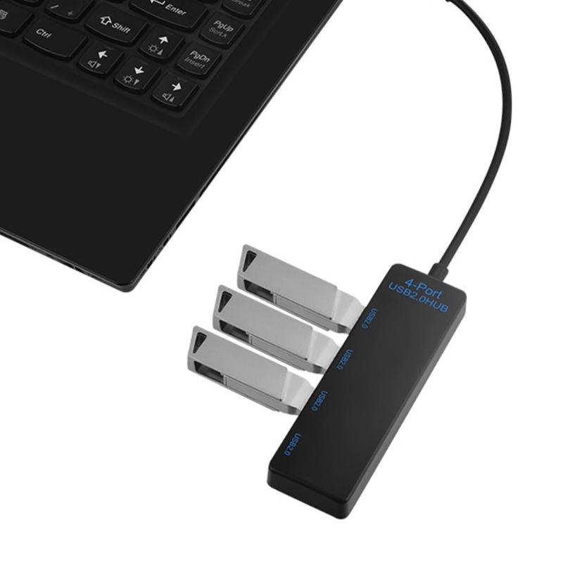 4Port USB2.0 Hub Expander Providing 4 USB2.0 Interfaces For PC Laptop TV Supports Data Transfer Charging Up To 480Mbps