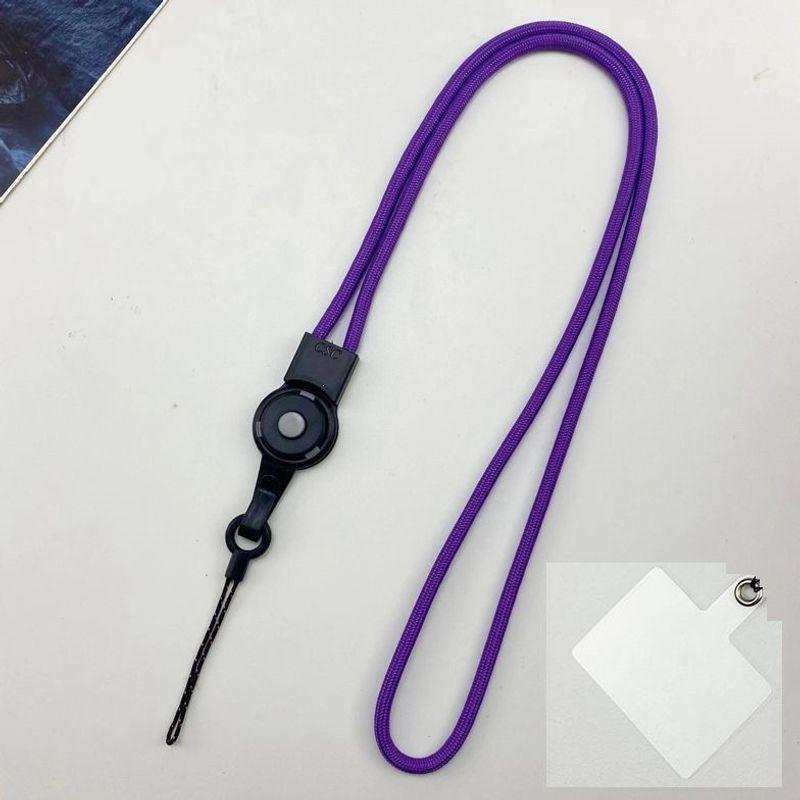 Durable Multi-functional Woven Mobile Phone Lanyard with Detachable Finger Ring and Badge Holder