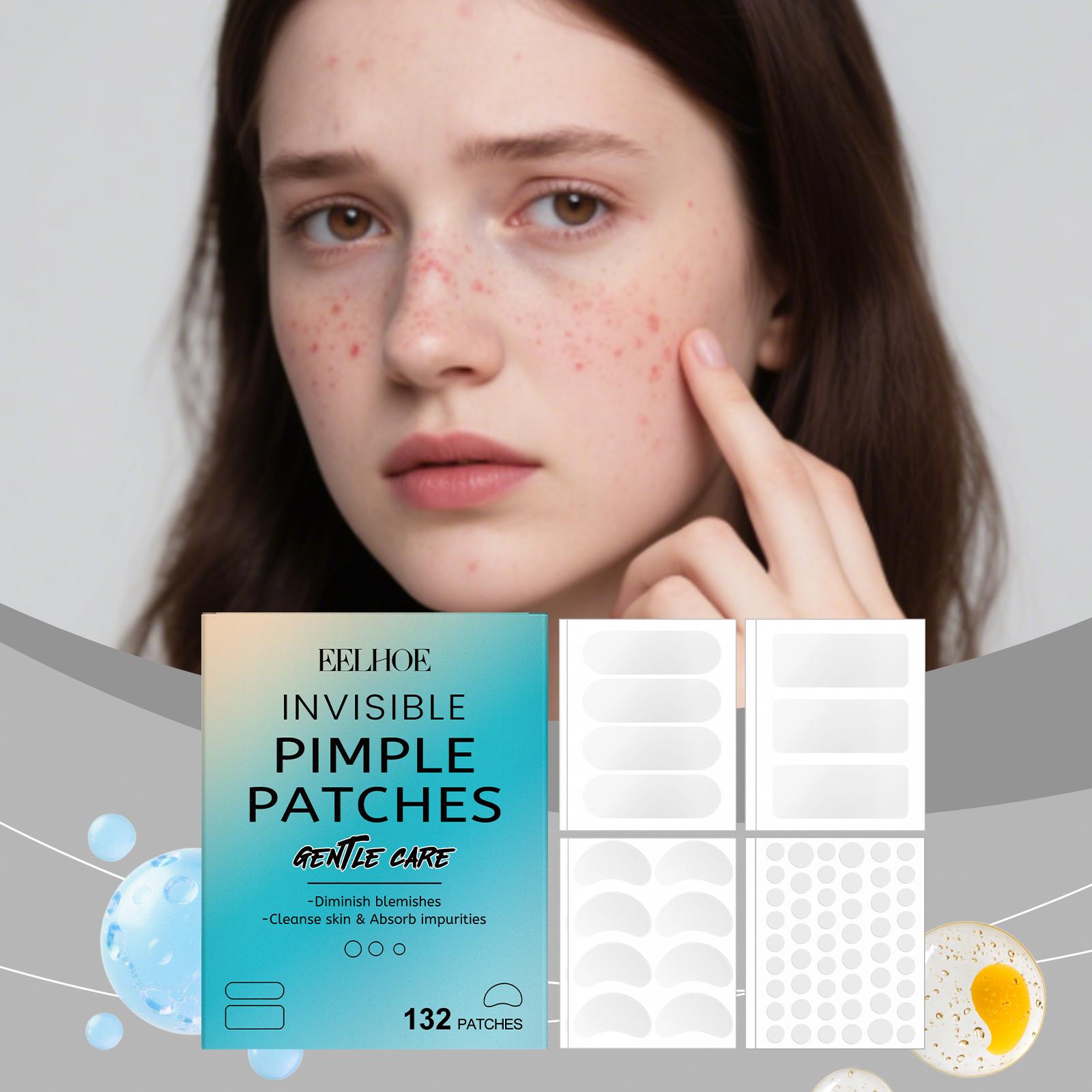 

Hydrocolloid Facial Acne Spot Patches - Discreet Face Blemish Covers, Gentle Acne Stickers for Daily Use & Under Makeup 132