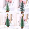 1/2/4PC Mini Christmas Tree Decor with Snow Covered Pine Winter Snow Ornaments Trees Xmas Party Home Party Tabletop Decoration