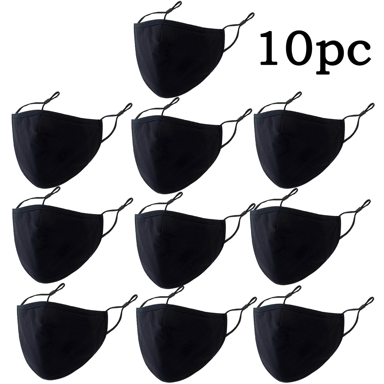 Reusable Dust Mask with Replaceable Filters 10 Pack Washable Face Mask for Dust Protection and Breathability Adjustable Fit S чёрный