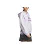 Adidas Year Of The Snake Limited Edition Casual Series Brand Logo Hooded Pullover Striped Long Sleeve Sweatshirt Women sweatshirt Light-Purple JZ1637