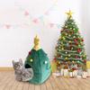 Christmas Tree Cats Bed For Small Dog Cats Warm Plush Indoor Retreat House With Detachable Cushion for Pet Rest and Sleep