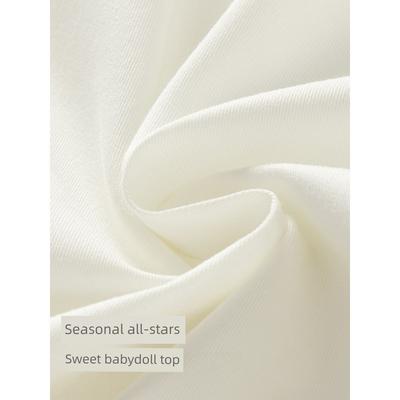 David Bella Girls' Shirt 2026 Spring New Style Medium and Large Children's White Shirt Stylish Top Children's Clothing