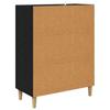 Sideboard in Black Oak Look 70 x 34 x 90 cm Engineered Wood