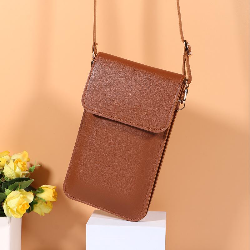 Bolso Mini para Teléfono con Pantalla Táctil de Color Sólido - Bandolera Minimalista Estilo Coreano