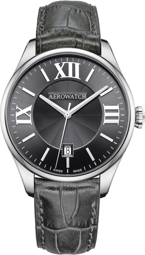 

3 Hand Date Swiss Made A42997 AA02 Gray [Aero Watch] Men s