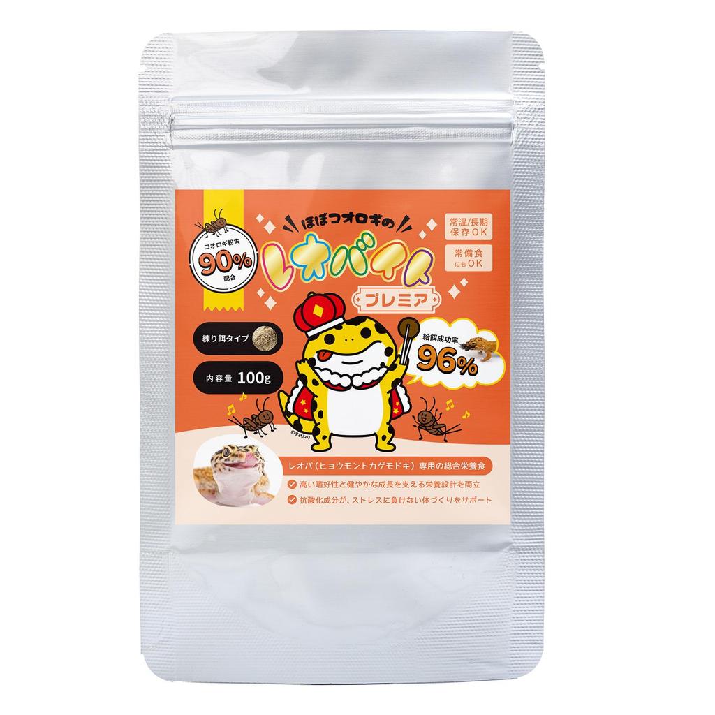 Premium Cricket-Based Complete Nutrition for Leopard Geckos – High Palatability & Gut Health – ECOROGY LEOBAIT-PREMIER 100 g × 1 Pack or 2 Packs