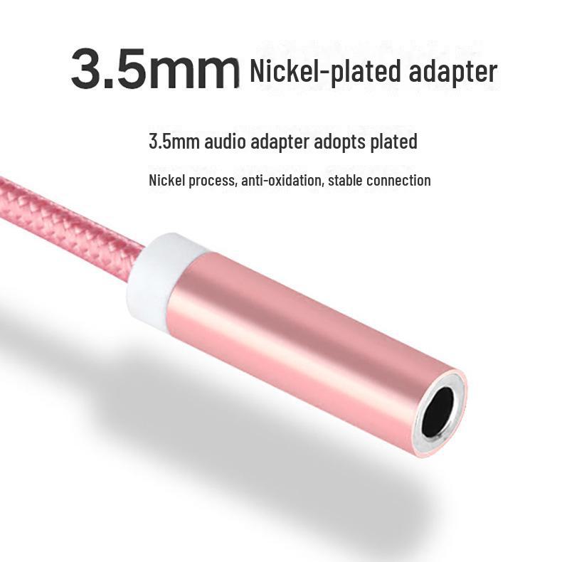 Type-C to 3.5mm Audio Adapter: Compatible with Xiaomi, supports music and calls.