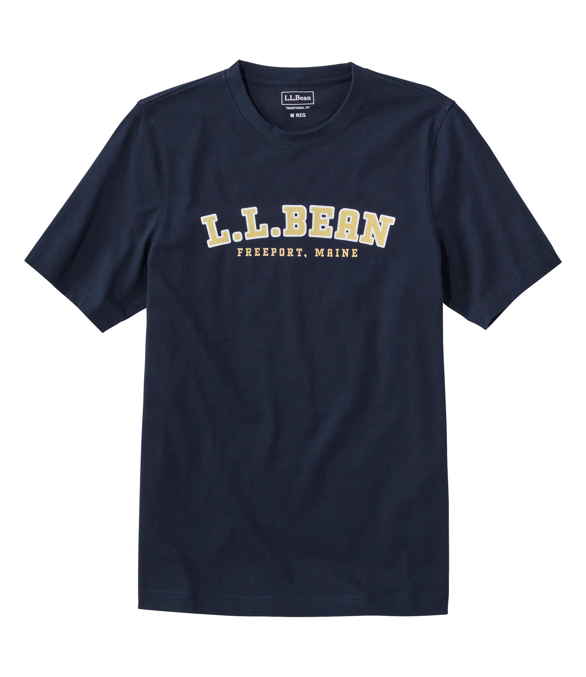 

LL Bean Japan Fit Carefree Unshrunkable Short Sleeve Size Japan Navy 1000276421 Men s Tee, Graphic, 1, Fit, Medium, Blue,