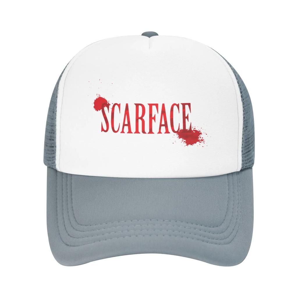 New Summer Mesh Sun Hats Scarface logo Summer Baseball Cap Funny Trucker Hat Unisex Women Design Kpop Rock Breathable Baseball Cap