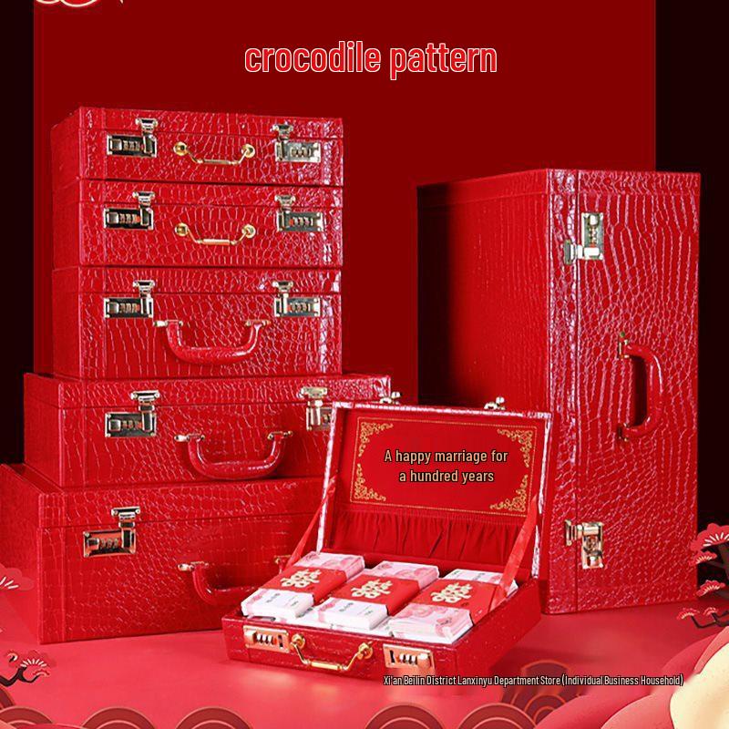 Red Bride's Dowry Box for Wedding and Engagement Gifts