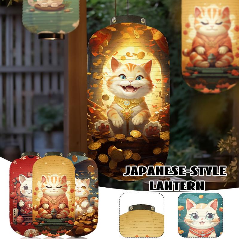 Japanese Traditional Cloth Lantern Ukiyoe Hanging Lanterns Restaurant Izakaya Sushi Cuisine Shop Decoration Advertising Sign