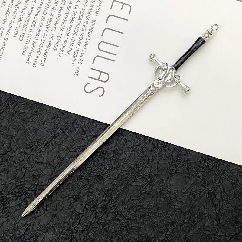 New Punk Metal Sword Hairpin Chinese Simple Hair Sticks for Women Diy Hairstyle Design Tools Accessories Dropshipping