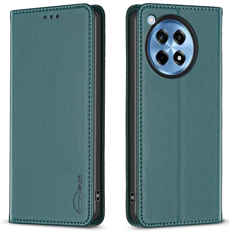 BINFEN COLOR BF18 For OnePlus 12R 5G/Ace 3 5G Case Magnetic Closure Leather Folio Phone Cover
