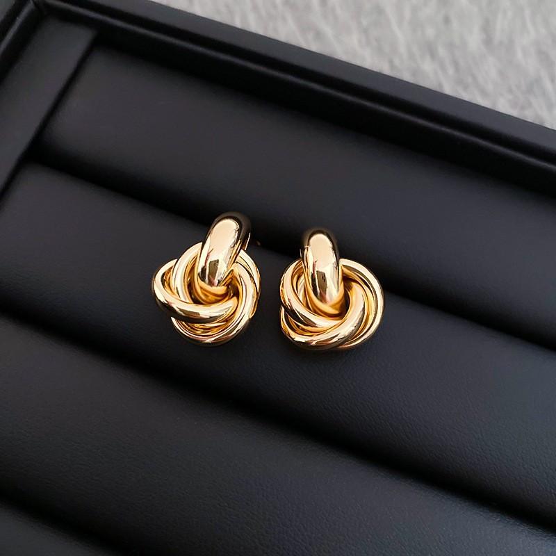 Metal smooth geometric earrings casual simple versatile earrings earrings women