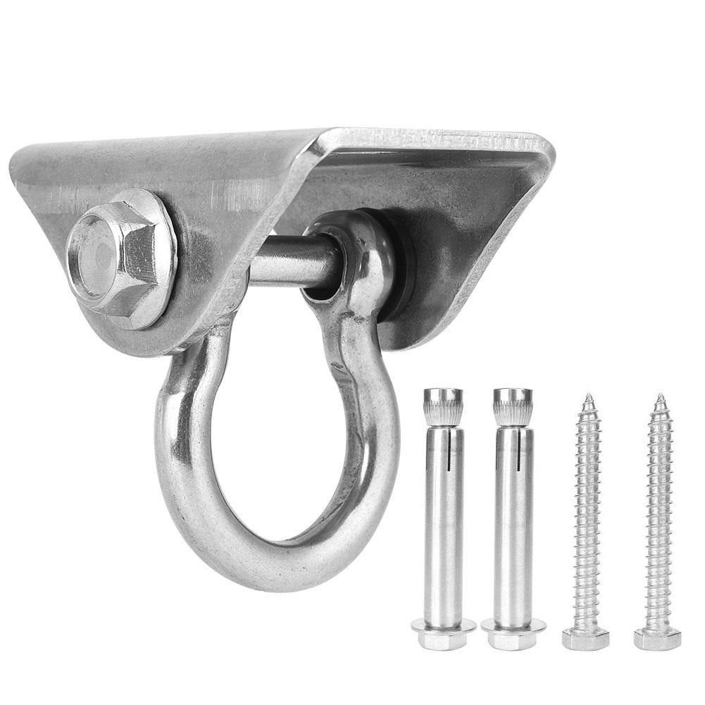 

Stainless Steel D Type Suspension Swing Hanger Hook Fixed Plate Hammock Hanging Chair Accessory