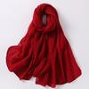 Large Size Pleated Hijab Scarf For Women Muslim Daily Wear
