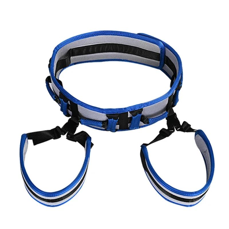 Transfer Gait Belt Standing Lifting Aid Buckle Transfer Belt with Leg Loops for Homecare Injured Seniors Walking Assist