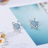 Zilā planēta vienkārši kompakti mīļi mazi auskari Sieviešu Mode Eleganti Ballīte Auskari Dāvanas draudzenēm