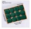 8cm Velvet Dark Color Flocked Christmas Tree Ornaments