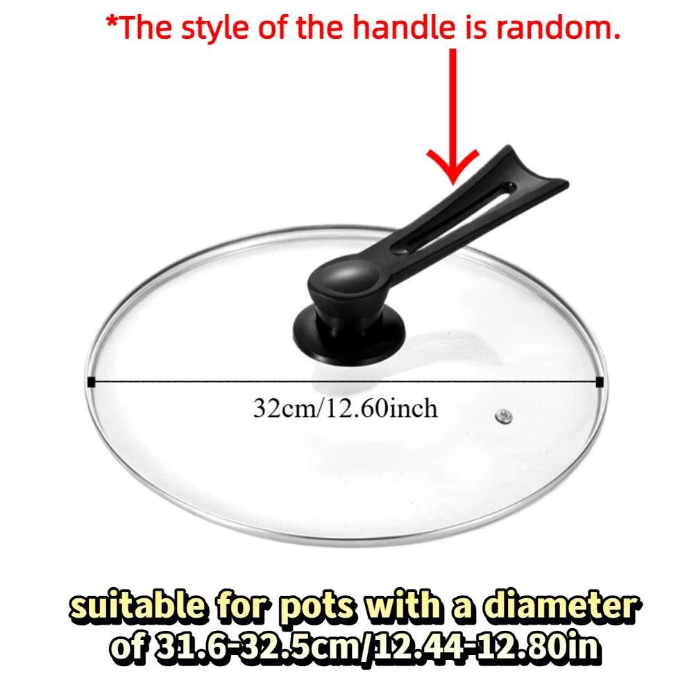 Universal Vertical Pan Lid 14-38cm/6-15in Visible Wok Cover Tempered Glass Pot Lid Dish