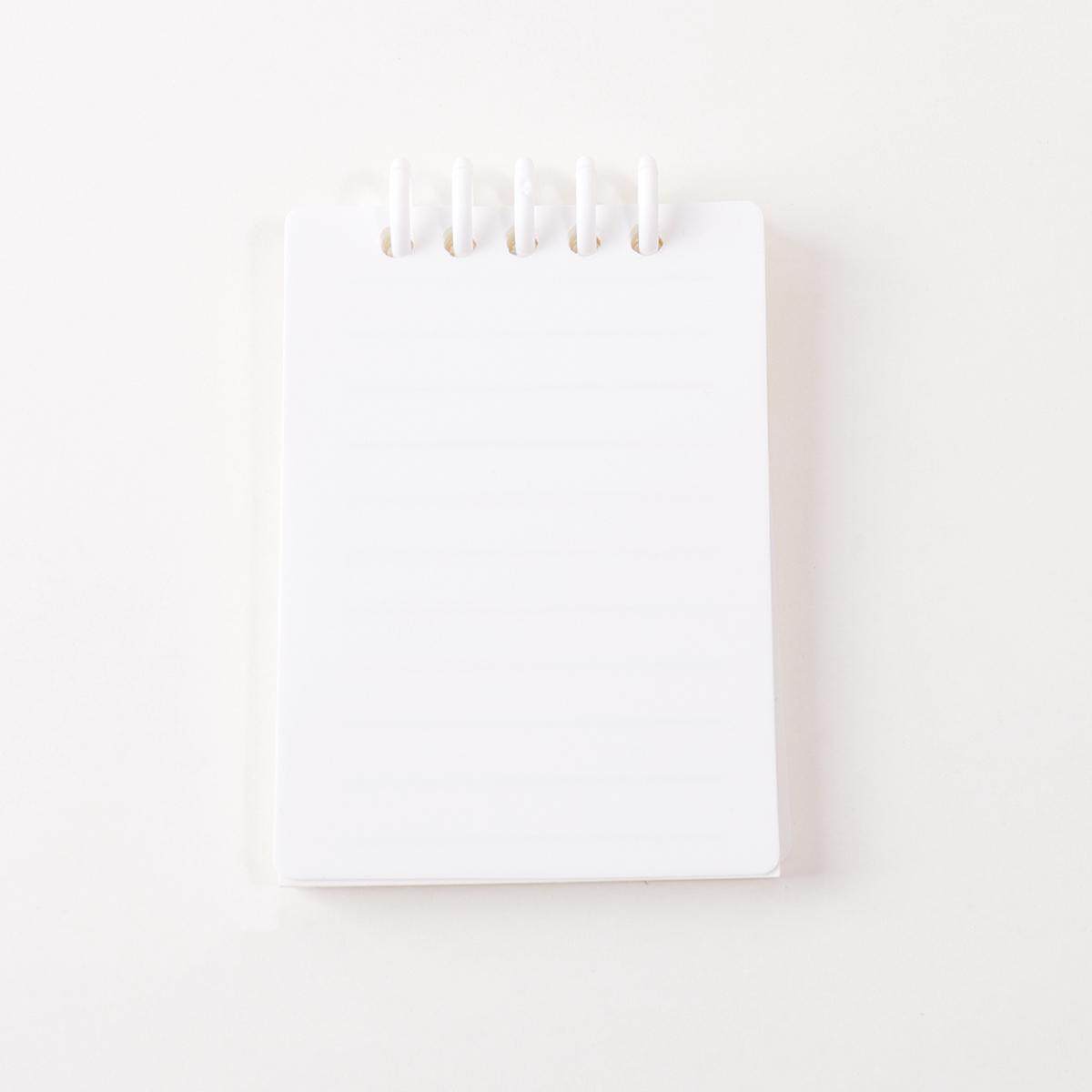 

Loose-leaf spiral mini notebook, portable notepad, spiral-assembled memo book, suitable for outdoor home office and school use белый
