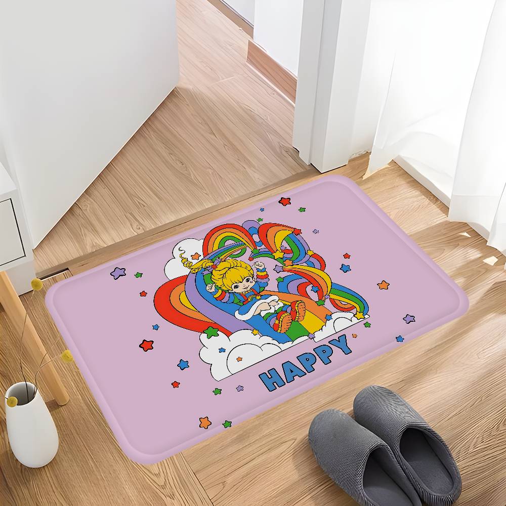 Rainbow Brite Anime Hallway Carpet Non-Slip Laundry Room Mat Laundry Decor Balcony Child Living Room Bedside Area Rugs