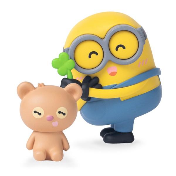 Universal Minions Four Leaf Clover Bob & Tim Figure Car Air Vent Type New Car Gift Cute Car Supplies Character Chakku,Korean car acc
