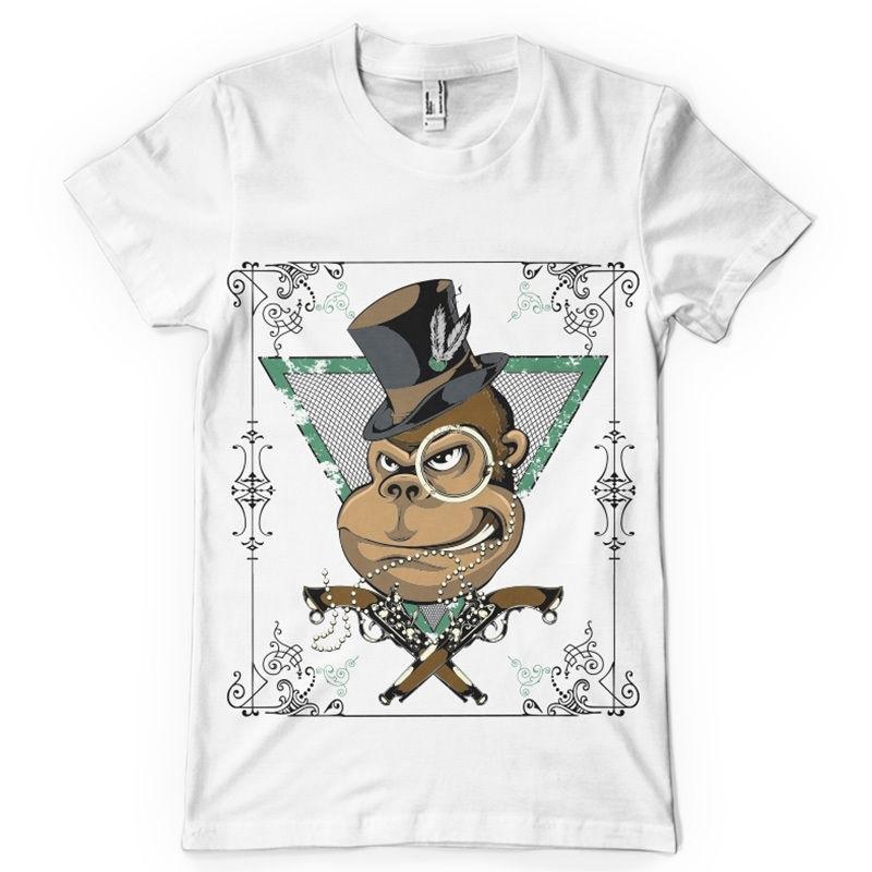 Mens Sneaker Tee Graphic Gangster Ape Tee Shirt Men Big and Tall Graphic TShirt S разноцветный