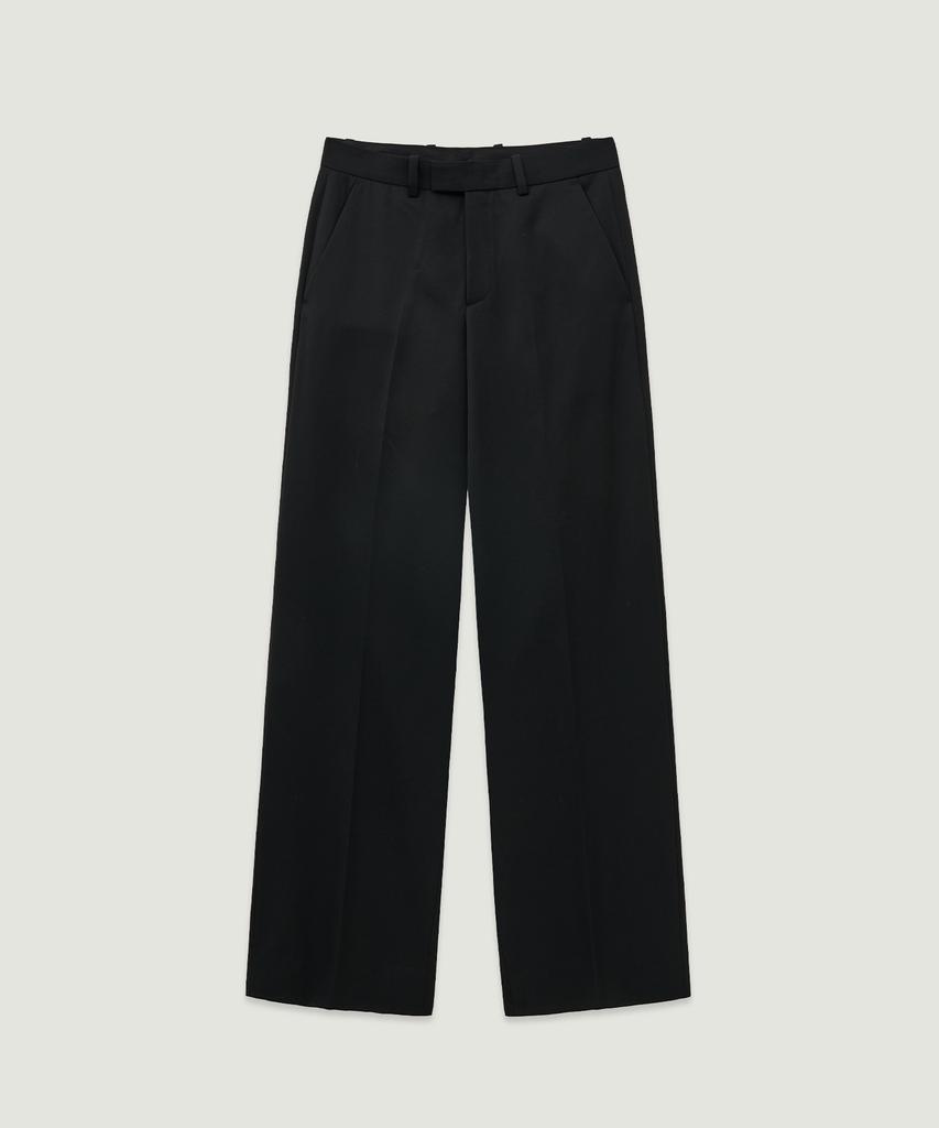 LMOOD Forti Tailored Wool Gabardine Slacks Black