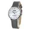 Coach Women's Easton Dark Gray Leather 35mm Watch with Gray Case and Silver Dial (14502686)