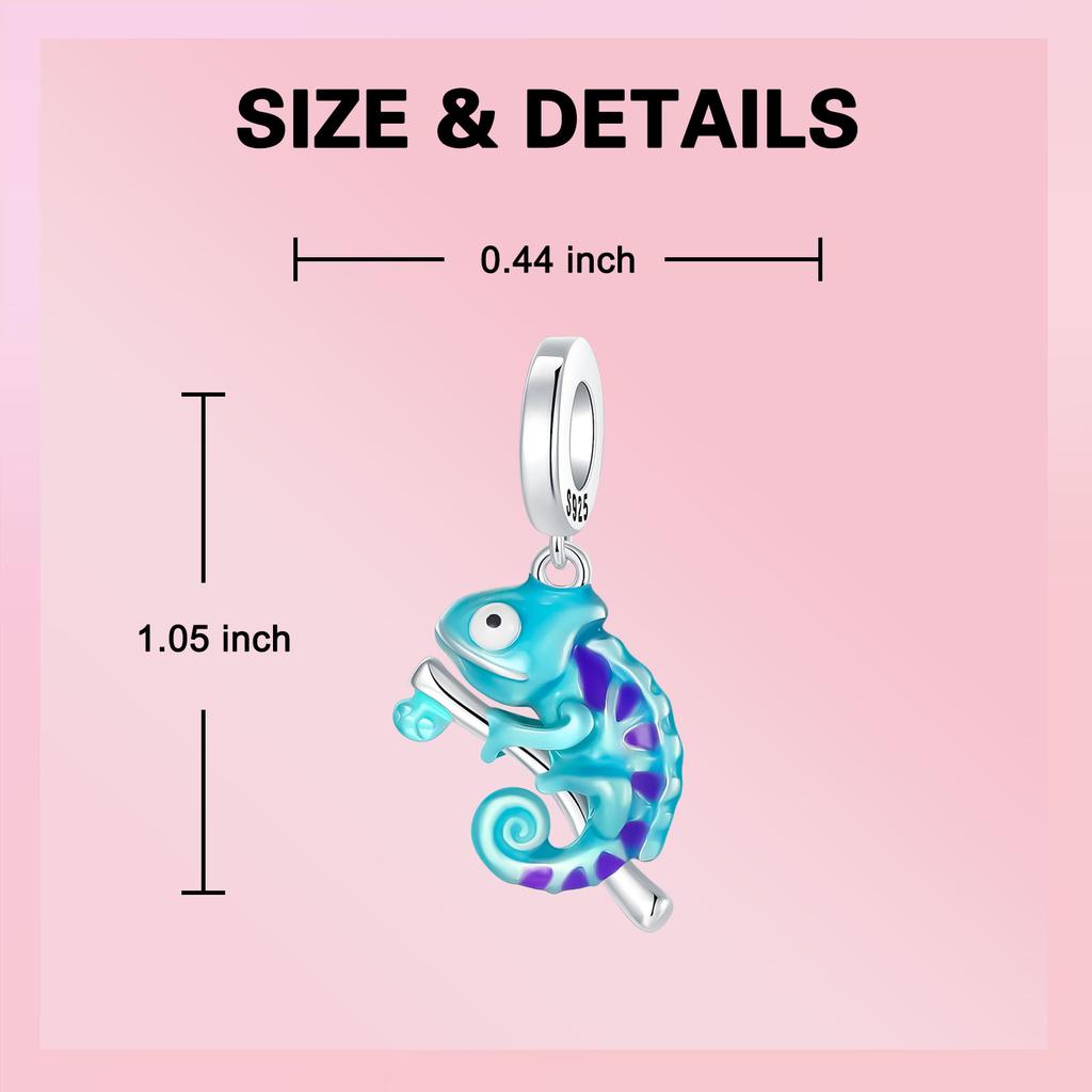 Copper Craft Chameleon Branches Pendant Jewellery Charms Ideal For Authentic Bracelet Exquisite Plata Bead Women Gift