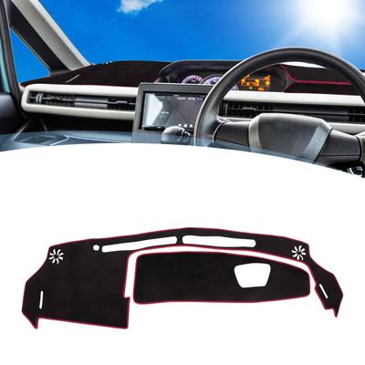 FUELHOOD Dashboard for Suzuki Wagon R Protective Sun Heat Glare Scratch Clear Car Flannel Black with Red Interior Parts Accessories Mat/Cover