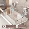 Transparent Draining Basket Large Capacity Wall Mounted Storage Rack Makeup Organizer  for Home