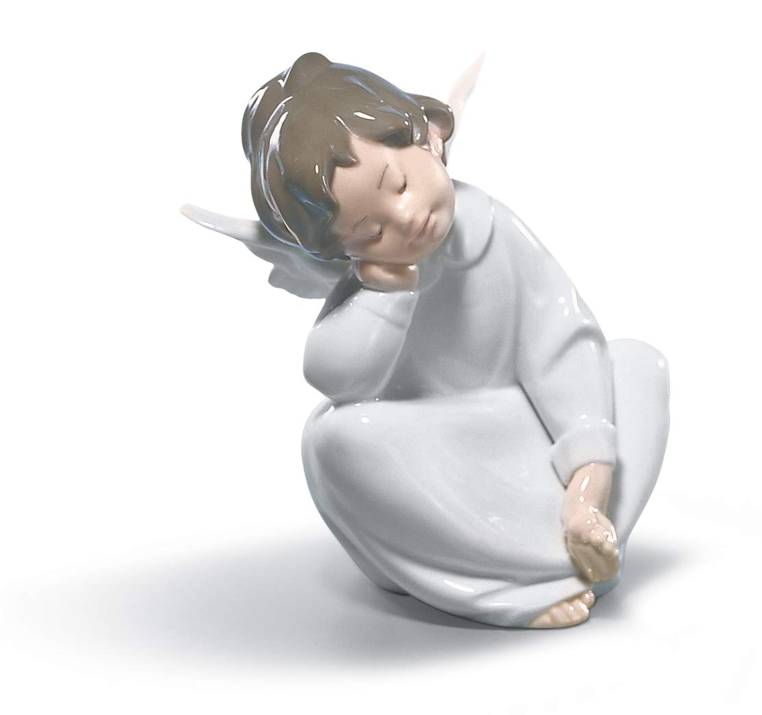 

LLADRÓ Angel Dreaming Figurine. Porcelain Angel Figure.