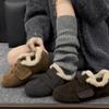 Inner Height Increase Retro Velcro Velvet Women's New Winter Comfortable Casual Warm Boken Cotton Shoes