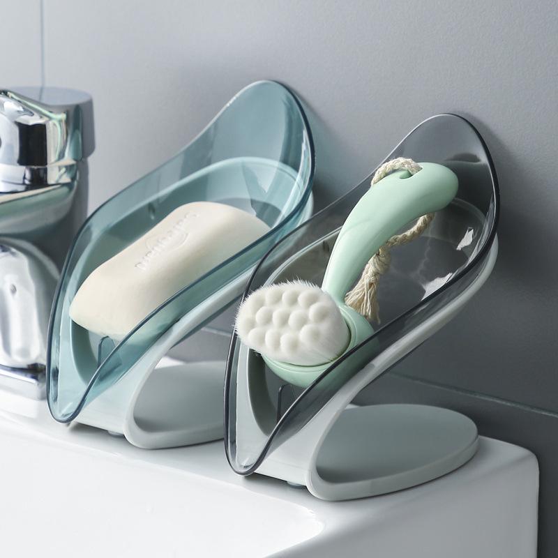 Punch-Free Suction Soap Dish with Drainage - Multifunctional Plastic Holder