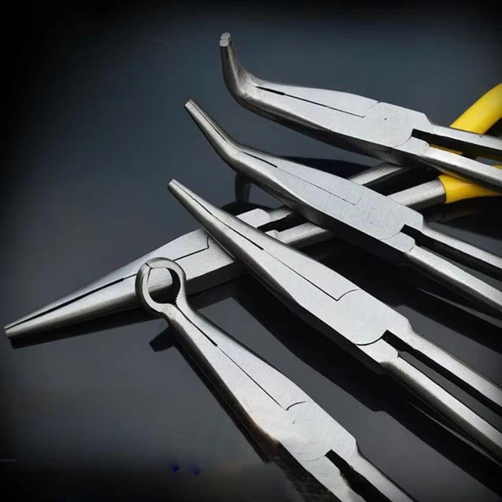 Straight Bent Tip Extra Long Nose Pliers 0/25/45/90 Degree Hand Removal Tools  Mechanics Tools