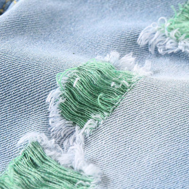 Kinder Sommer Shorts für Oberbekleidung Jeans für Herrenmode Zerrissene Midilänge Hosen Neue Kinderhosen