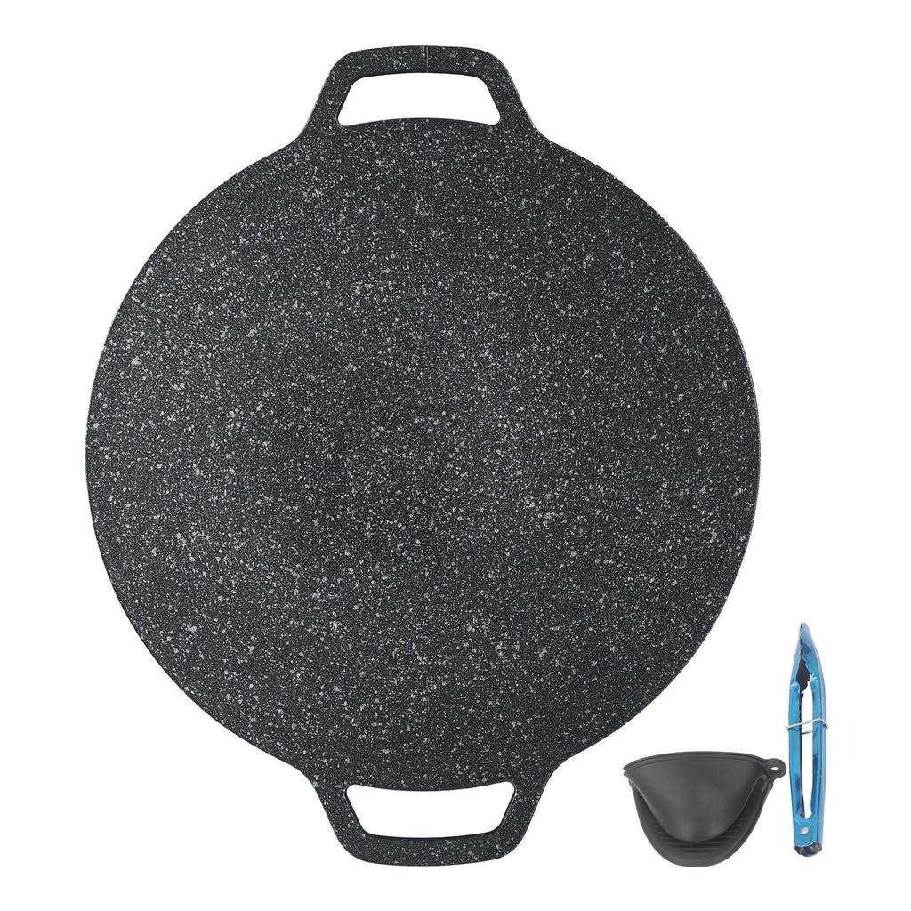 Korean BBQ Grill Pan Round High Thermal Conductivity Easy To Clean Barbecue Griddle for Indoor