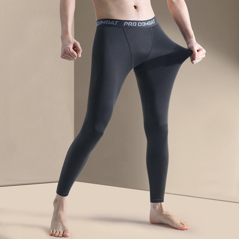 Men's High Elasticity Quick-Dry Winter Sports Tights for Running, Fitness, and Yoga