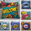 Exploding Bubbles Welcome Cushion Cover Pillowcase Ultra Soft Skin Friendly Fabric Cloud Like Comfort  Concealed Zipper