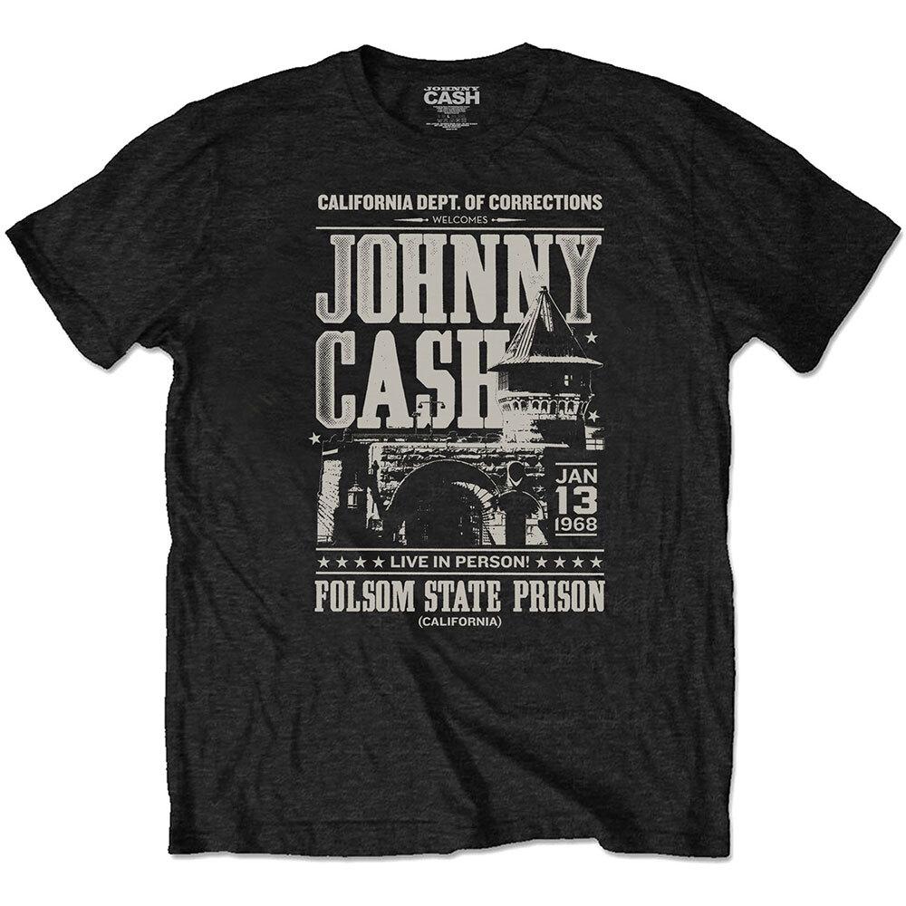 Johnny Cash Live At Folsom Prison 68 T-Shirt Official Merchandise MLXL New XXXXL